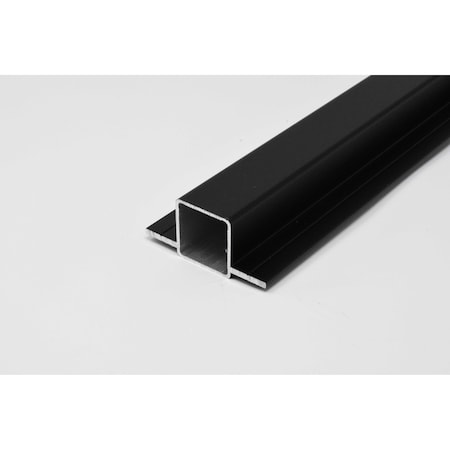 Eztube Extrusion for 3/4in Flush Panel Black, 36in L x 1in W x 1in H, QR Both Ends 100-140-3 BK QR
